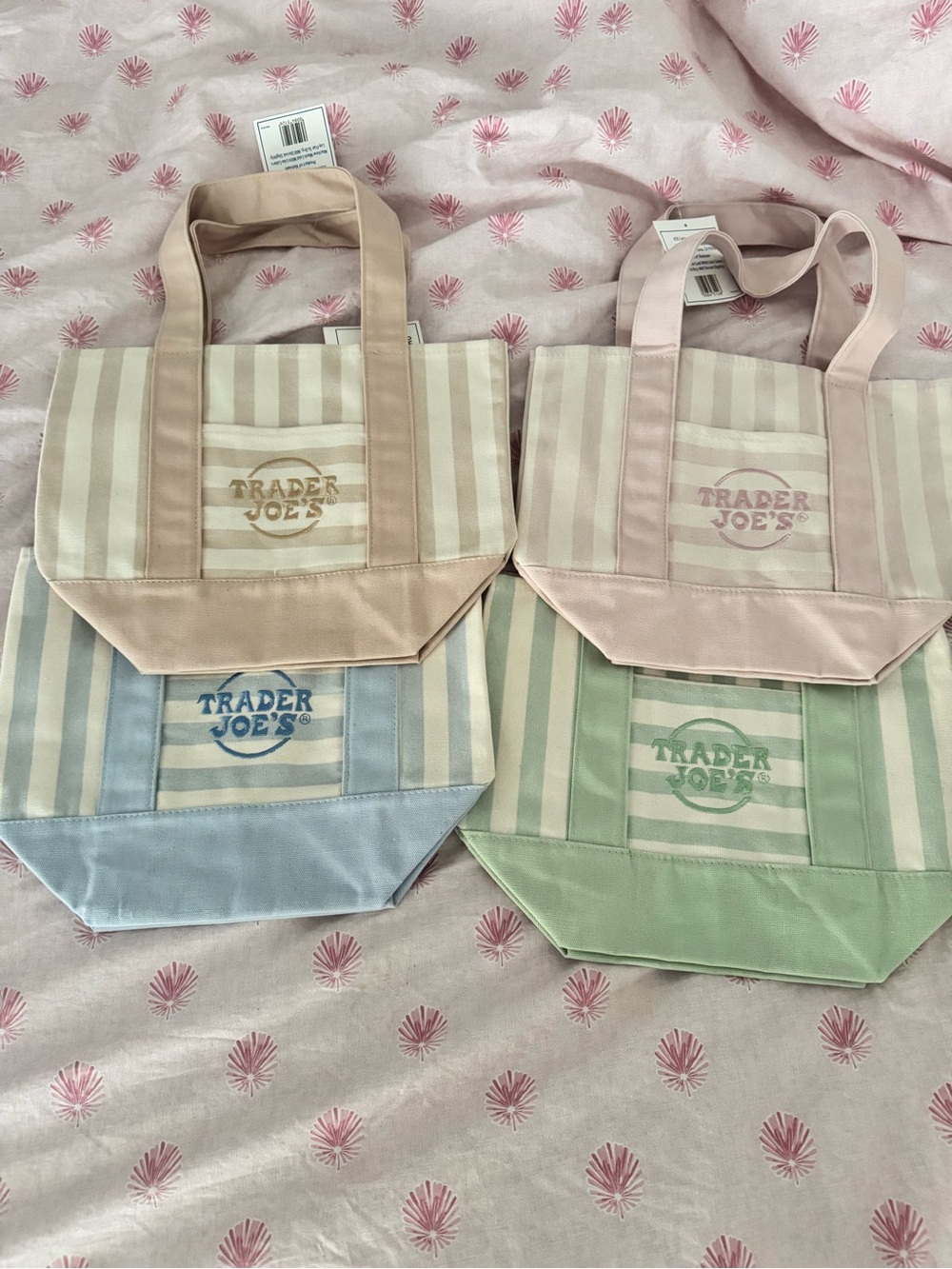 Trader Joe’s Pastel Striped mini tote set